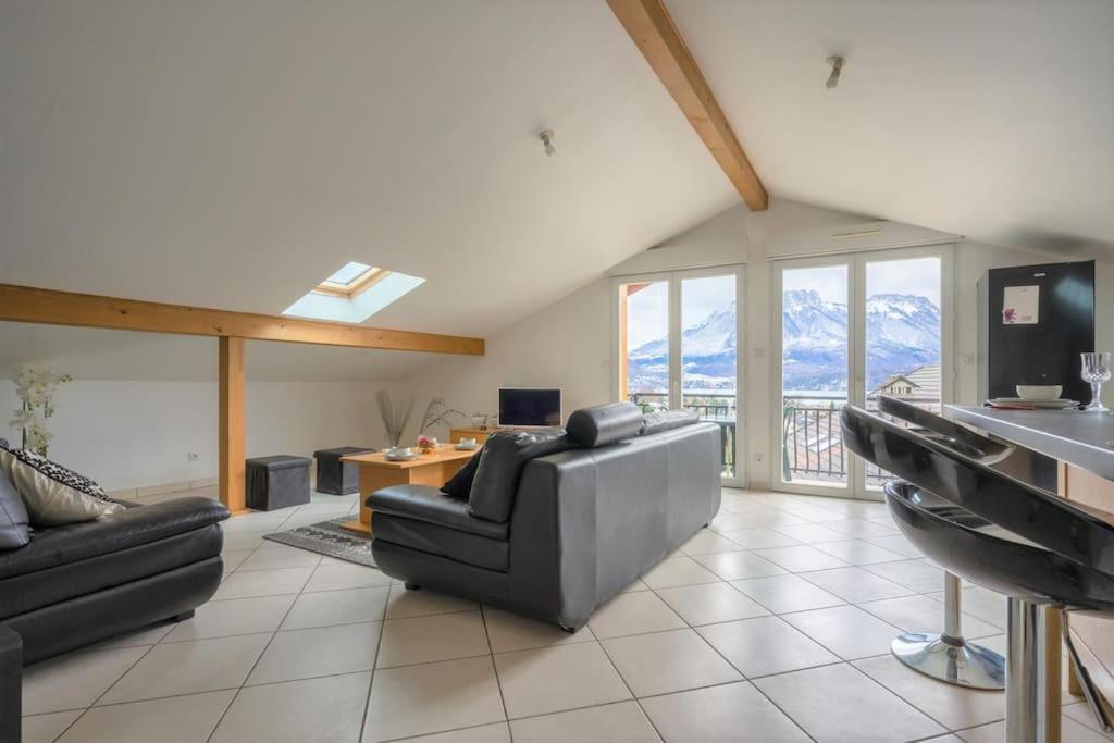 Cabana & Panorama Lac Annecy -Parking & Terrasse Sévrier Eksteriør billede